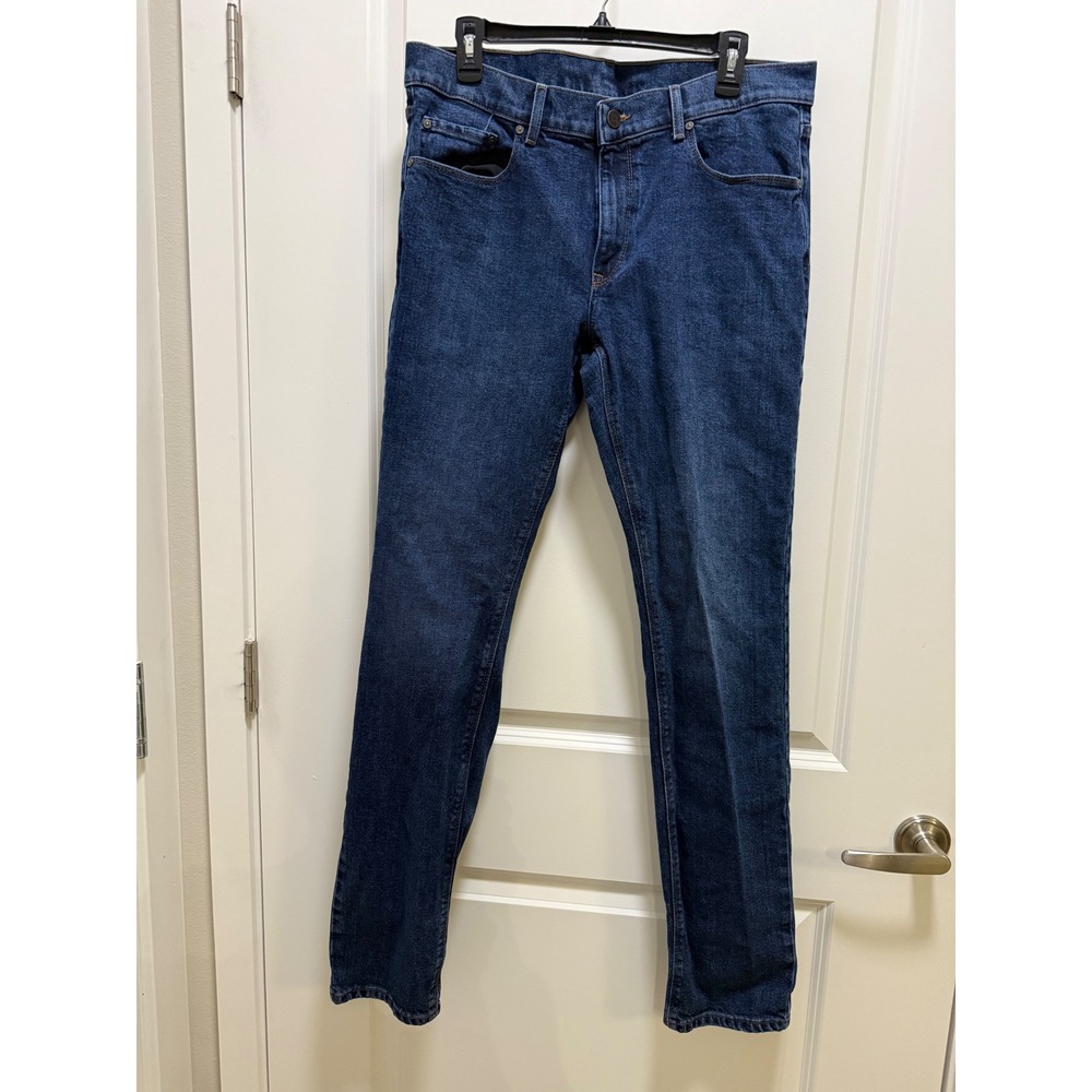 Mott & Bow Slim Fit Jeans Mens 34x34 Dark Indigo Wash Stretch Denim Pants